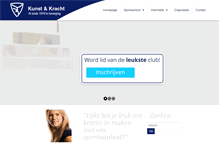 Tablet Screenshot of kunstenkrachttilburg.nl